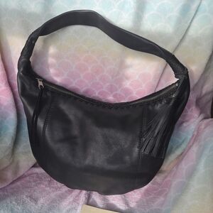 EUC The Sak soft black leather hobo crescent bag